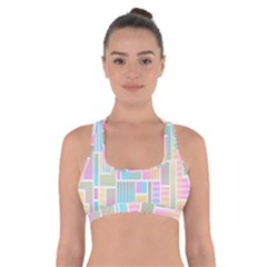 Color-blocks Cross Back Sports Bra by nateshop