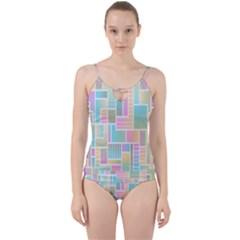 Color-blocks Cut Out Top Tankini Set by nateshop