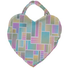 Color-blocks Giant Heart Shaped Tote by nateshop