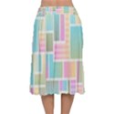 Color-blocks Velvet Flared Midi Skirt View2