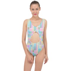 Color-blocks Center Cut Out Swimsuit by nateshop