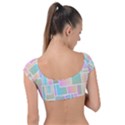 Color-blocks Cap Sleeve Ring Bikini Top View2