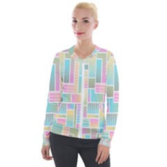 Color-blocks Velvet Zip Up Jacket by nateshop