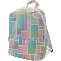 Color-blocks Zip Up Backpack by nateshop