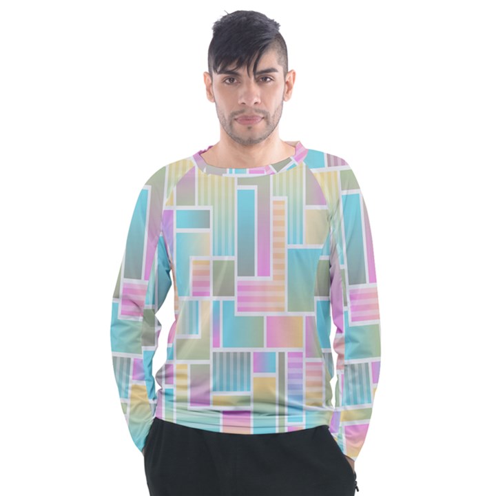 Color-blocks Men s Long Sleeve Raglan Tee