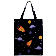 Cosmos Zipper Classic Tote Bag by nateshop