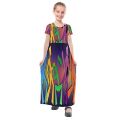 Dancing Kids  Short Sleeve Maxi Dress by nateshop