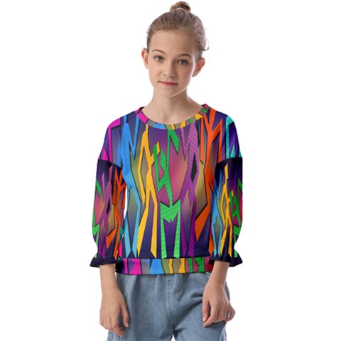 Dancing Kids  Cuff Sleeve Top by nateshop