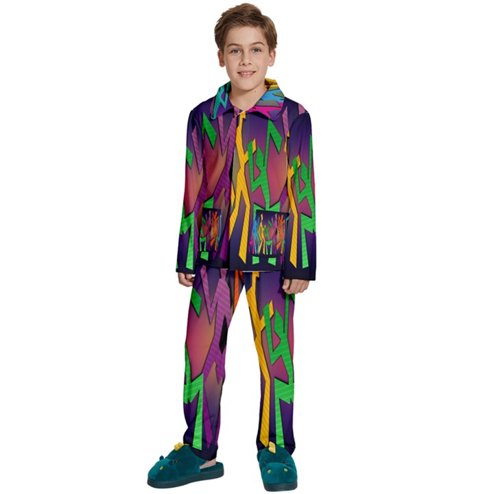 Dancing Kids  Long Sleeve Velvet Pajamas Set