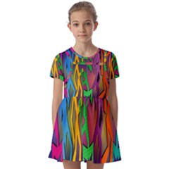 Dancing Kids  Short Sleeve Pinafore Style Dress by nateshop