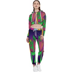 Dancing Cropped Zip Up Lounge Set by nateshop