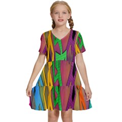 Dancing Kids  Short Sleeve Tiered Mini Dress by nateshop