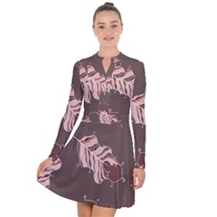 Feather Long Sleeve Panel Dress by nateshop