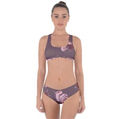 Feather Criss Cross Bikini Set by nateshop