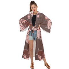 Feather Maxi Kimono