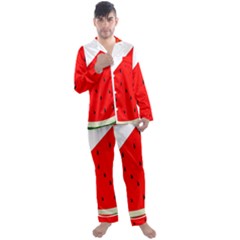 Fruit-01 Men s Long Sleeve Satin Pajamas Set by nateshop