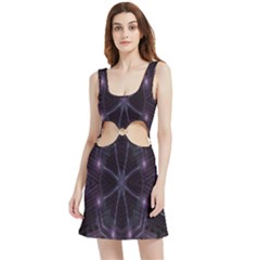 Geometric-art-001 Velour Cutout Dress by nateshop