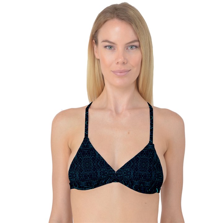 Geometric-art-003 Reversible Tri Bikini Top