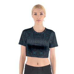 Geometric-art-003 Cotton Crop Top by nateshop