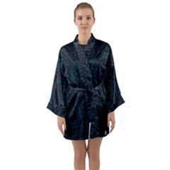 Geometric-art-003 Long Sleeve Satin Kimono by nateshop