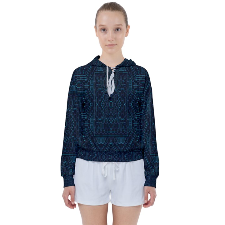 Geometric-art-003 Women s Tie Up Sweat