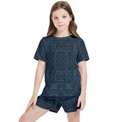 Geometric-art-003 Kids  Tee And Sports Shorts Set by nateshop