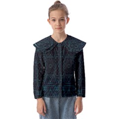 Geometric-art-003 Kids  Peter Pan Collar Blouse