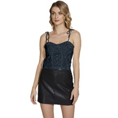 Geometric-art-003 Flowy Camisole Tie Up Top