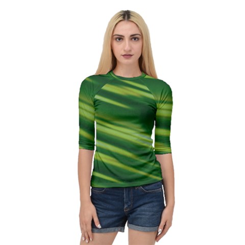 Green-01 Quarter Sleeve Raglan Tee by nateshop