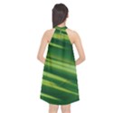 Green-01 Halter Neckline Chiffon Dress  View2