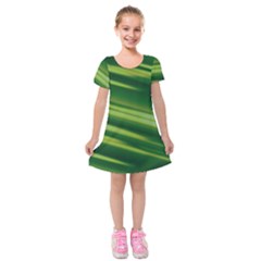 Green-01 Kids  Short Sleeve Velvet Dress by nateshop