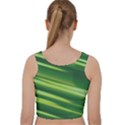 Green-01 Velvet Racer Back Crop Top View2