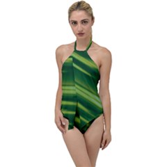 Green-01 Go With The Flow One Piece Swimsuit by nateshop