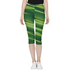 Green-01 Inside Out Lightweight Velour Capri Leggings  by nateshop