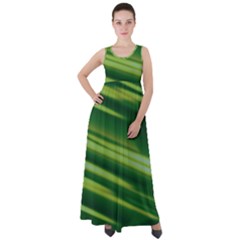 Green-01 Empire Waist Velour Maxi Dress by nateshop