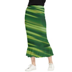 Green-01 Maxi Fishtail Chiffon Skirt by nateshop