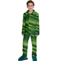 Green-01 Kids  Long Sleeve Velvet Pajamas Set View1