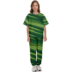 Green-01 Kids  Tee And Pants Sports Set by nateshop