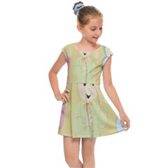 Happy 01 Kids  Cap Sleeve Dress by nateshop