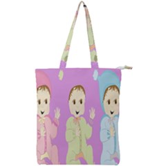 Happy 02 Double Zip Up Tote Bag by nateshop