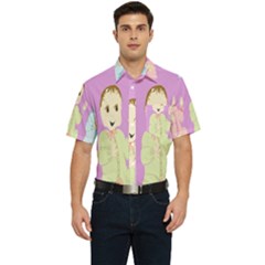 Happy 02 Men s Short Sleeve Pocket Shirt  by nateshop