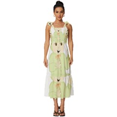 Happy Tie-strap Tiered Midi Chiffon Dress by nateshop