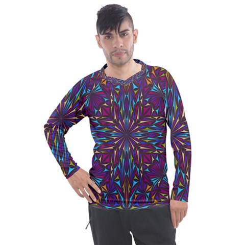 Kaleidoscope Men s Pique Long Sleeve Tee by nateshop