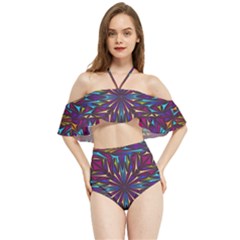 Kaleidoscope Halter Flowy Bikini Set  by nateshop