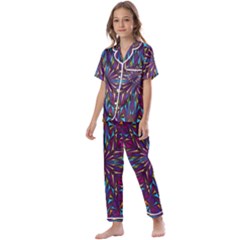 Kaleidoscope Kids  Satin Short Sleeve Pajamas Set