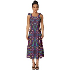 Kaleidoscope Tie-strap Tiered Midi Chiffon Dress by nateshop