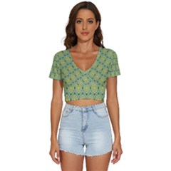 Leaf - 02 V-neck Crop Top by nateshop