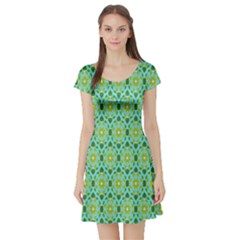 Leaf - 04 Short Sleeve Skater Dress by nateshop