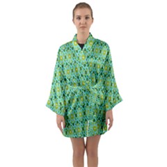 Leaf - 04 Long Sleeve Satin Kimono by nateshop