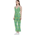 Leaf - 04 V-Neck Spaghetti Strap Tie Front Jumpsuit View2